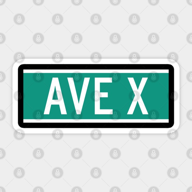 Ave X Sticker by Assertive Shirts